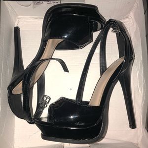 black high heels
